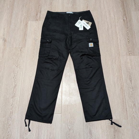 Carhartt WIP Other - New Carhartt WIP Black Cotton Cargo‎ Pants XXL Mens 36x30 Straight Leg Utility